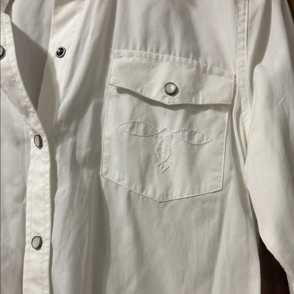 Ralph Lauren White Western Snap Shirt - Picture 3 of 3